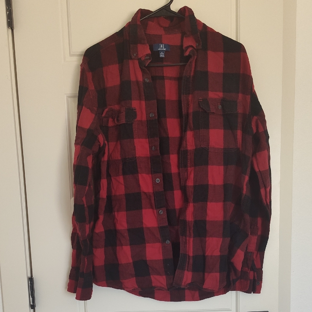 George Red and Black Plaid Shirt